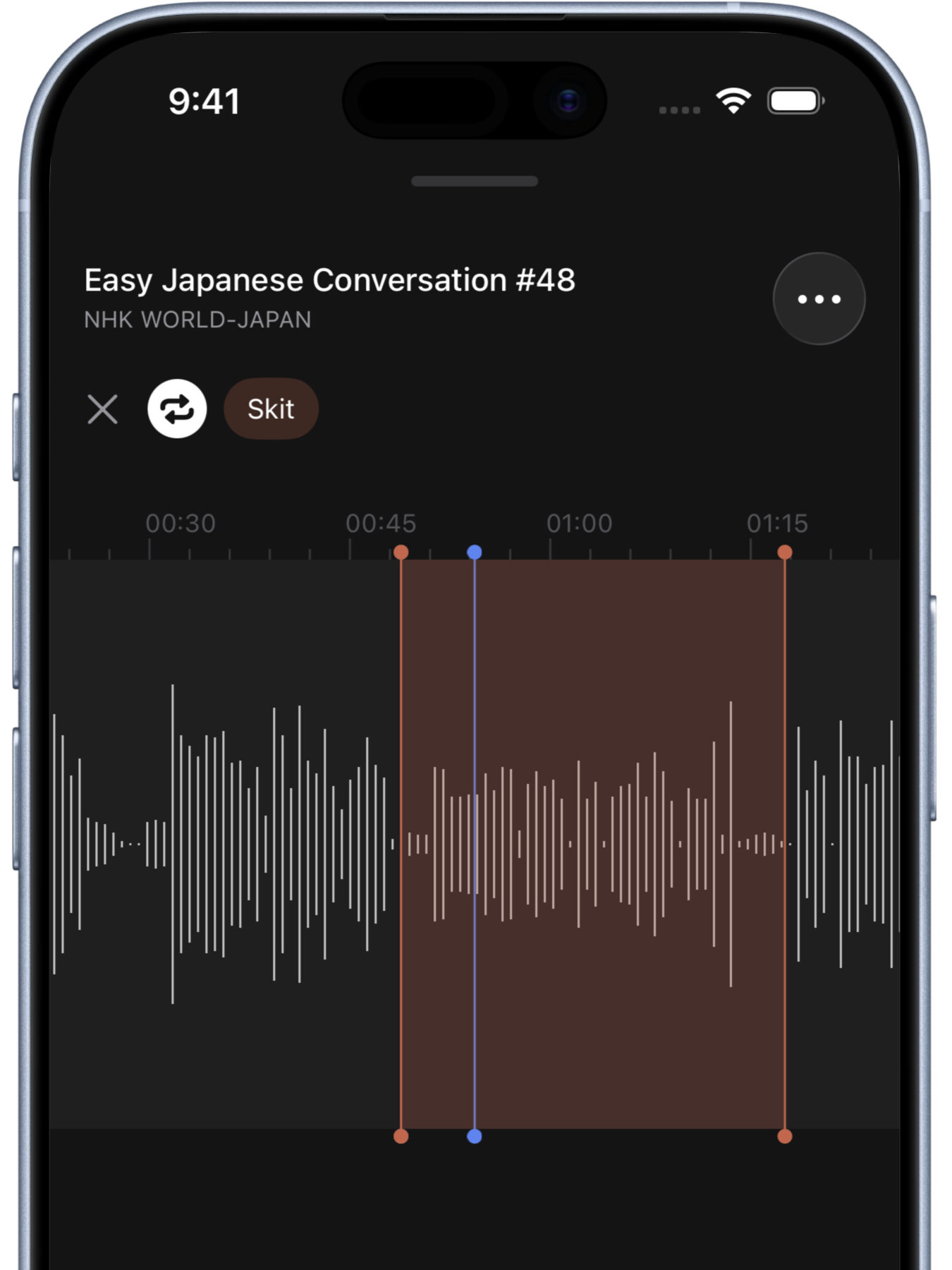 Range selection screenshot